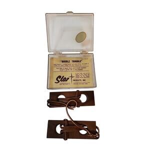 Vintage Double Trouble Puzzle - Star Products - Solid American Walnut